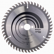 BOSCH 160 x 20/16 x 2,6 mm, 48 Optiline Wood circular saw blade