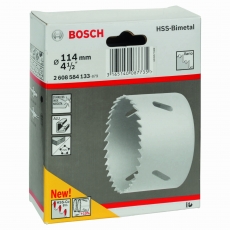 BOSCH 114 mm, 4 1/2" HSS bi-metal holesaw for standard adapters