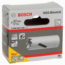 BOSCH 27 mm, 1 1/16" HSS bi-metal holesaw for standard adapters
