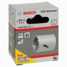 BOSCH 40 mm, 1 9/16" HSS bi-metal holesaw for standard adapters
