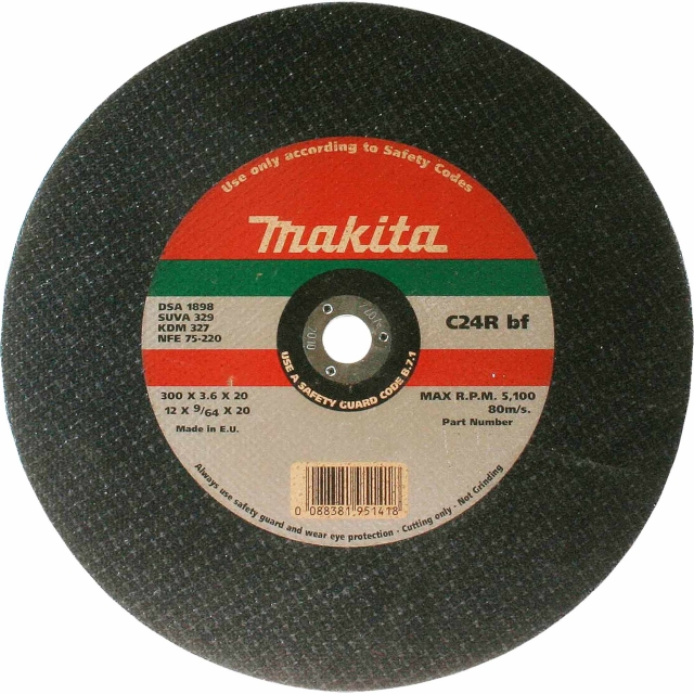 MAKITA MAKITA P-24474 300mm x 20mm Metal Flat Cut Disc