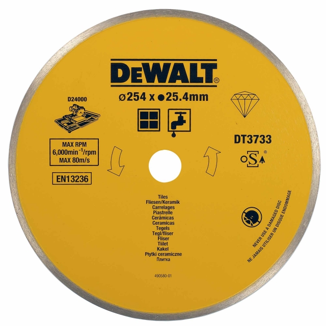 DEWALT DEWALT DT3734XJ 254mm Hard Material Tile Saw Blade