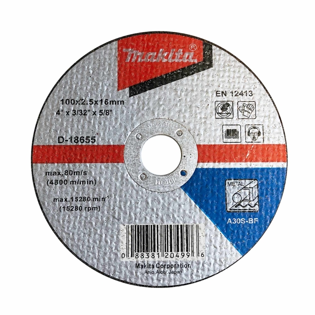 MAKITA MAKITA D-18655 100mm Metal Flat Cutting Disc A30S