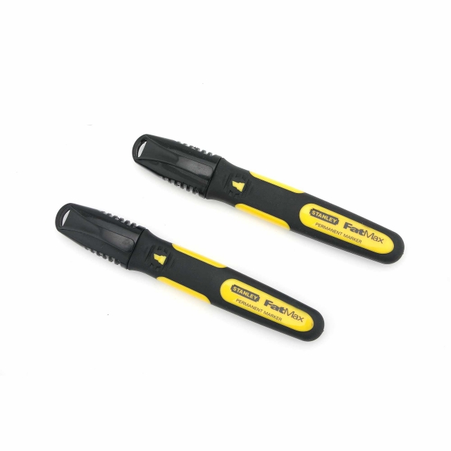 STANLEY STANLEY 0 47 314 Fatmax Black Chisel Tip Permanent Marker (2 pack)