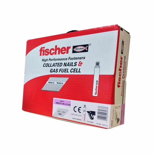 FISCHER FISCHER 534701 90x3.1mm Ring Galv (2200) Nails