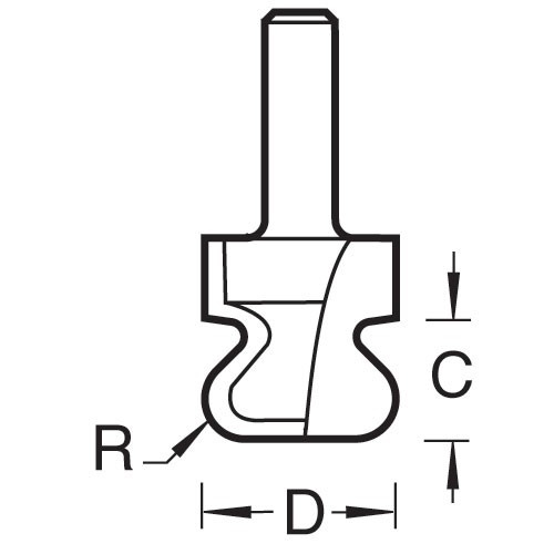 TREND TREND C305X1/4TC Drawer Pull Cutter 19mm x 13mm