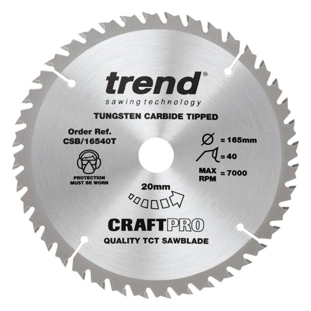TREND TREND CSB/165/3PK/B 165mm Craft Saw Blade 3pk