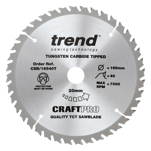 TREND TREND CSB/165/3PK/C 165mm Craft Saw Blade 3pk