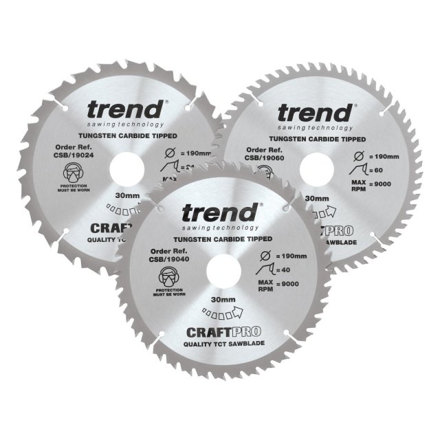 TREND TREND CSB/190/3PK 190mm Craft Saw Blade 3pk