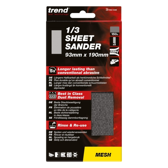 TREND TREND AB/THD/150M 93x190mm Mesh Sheet 150G 5pk