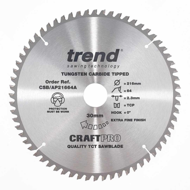 TREND TREND CSB/AP21664A 216mm x 30mm 64T Craft Blade