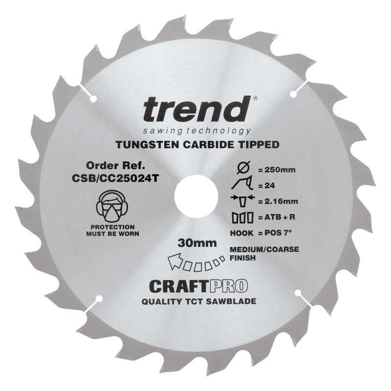 TREND TREND CSB/CC25024T 250mm x 30mm 24T Craft Blade
