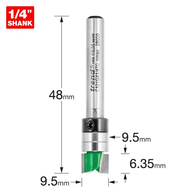 TREND TREND C121GX1/4TC Guided Profiler 9.5mm x 6.35mm