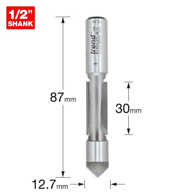TREND TREND 47/40X1/2TC Pierce & Trim 12.7mm x 30mm