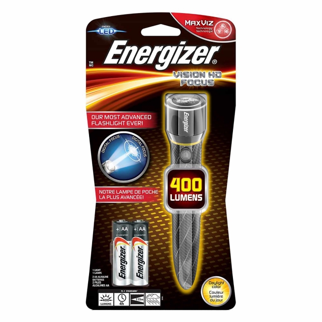 ENERGIZER ENERGIZER S12117 LED Vision HD Metal Torch with 2xAA Batteries