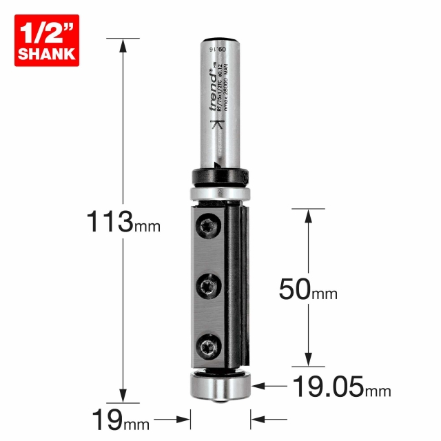 TREND TREND RT/75x1/2TC Rota-Tip Profiler 19.05x50mm
