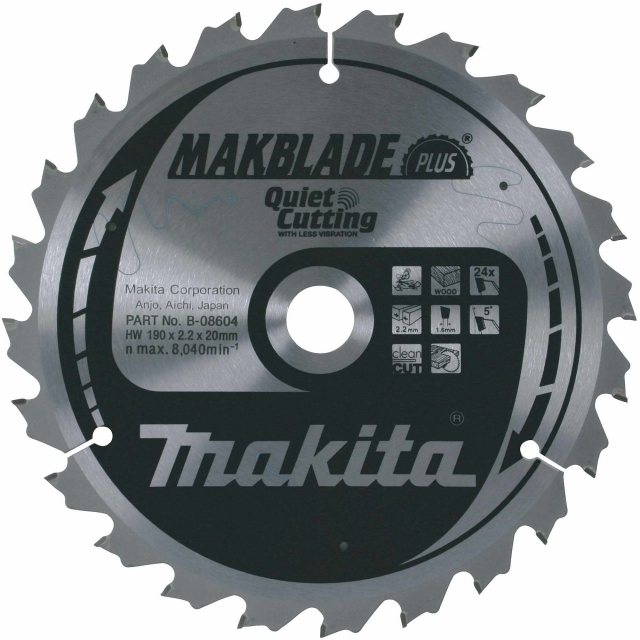 MAKITA MAKITA B-08676 216x30mm 60T Quiet Saw Blade -Wood