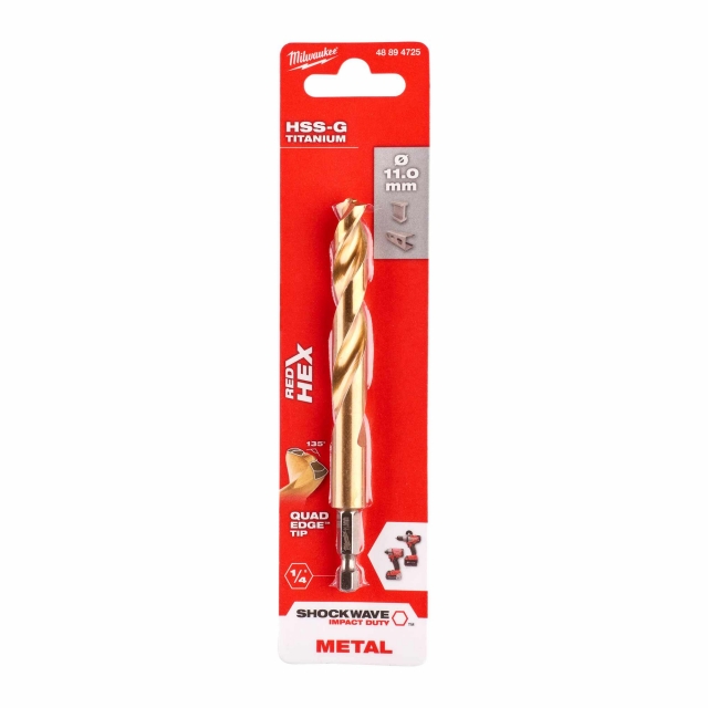 MILWAUKEE MILWAUKEE 48894725 11mm Shockwave HSS-G Titanium Bit