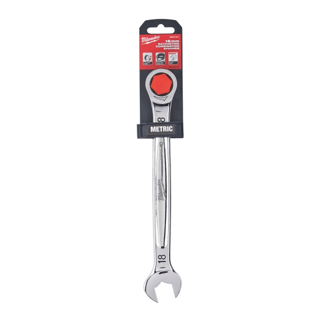 MILWAUKEE MILWAUKEE 4932471511 Maxbite Ratcheting Combination Spanner 18mm