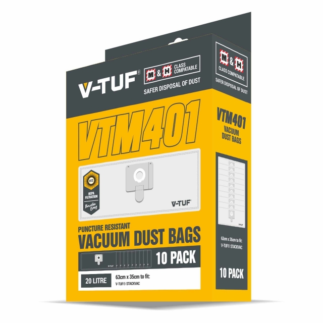V-TUF V-TUF VTM401 STACKVAC Dust Bags 10 pack