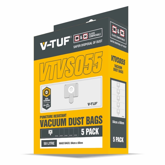 V-TUF V-TUF VTVS055 Dust Bag MAXI50/80 -FSC Certified- 5 pack