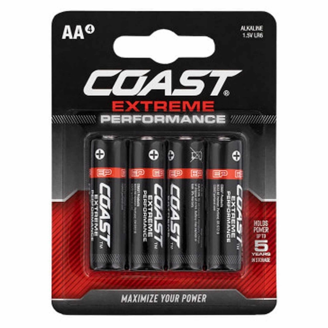 COAST COAST Extreme Performance AA Batteries 4 pack