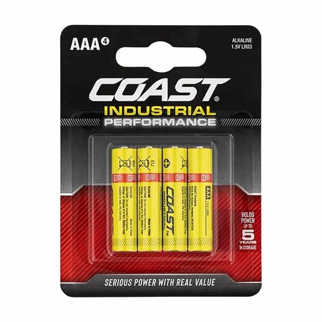 COAST COAST Industrial Performance AAA Batteries 4 pack