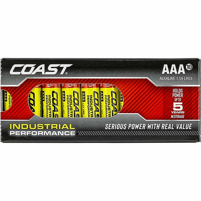 COAST COAST Industrial Performance AAA Batteries 10 pack