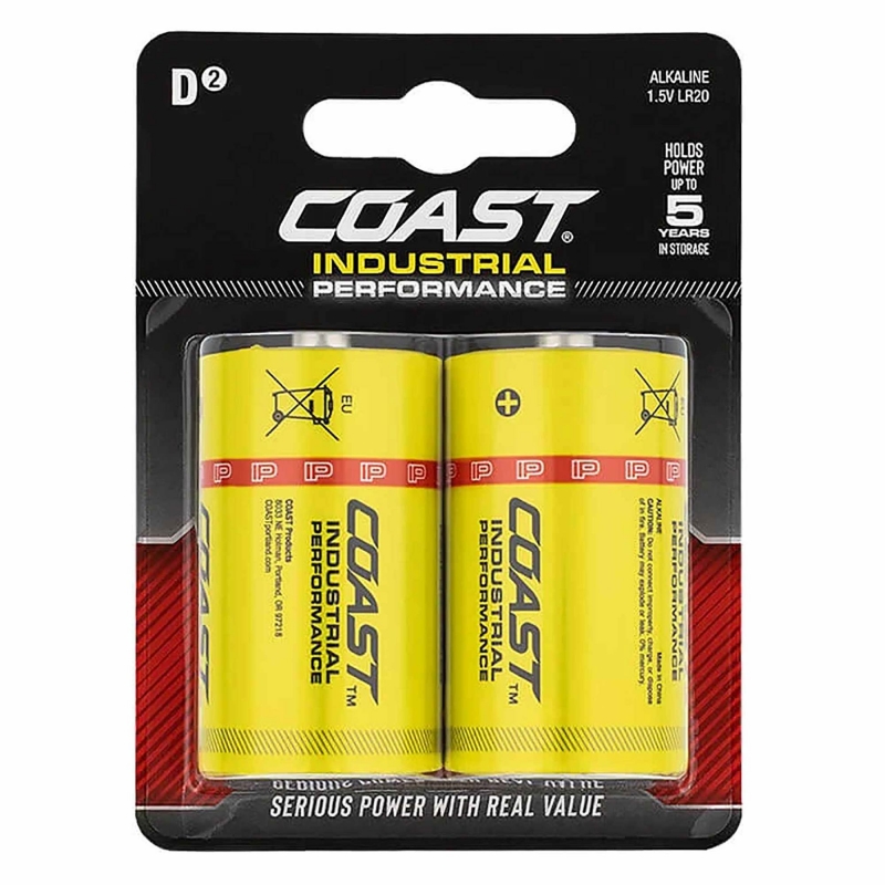 COAST COAST Industrial Performance D Cell Battery 2 pack