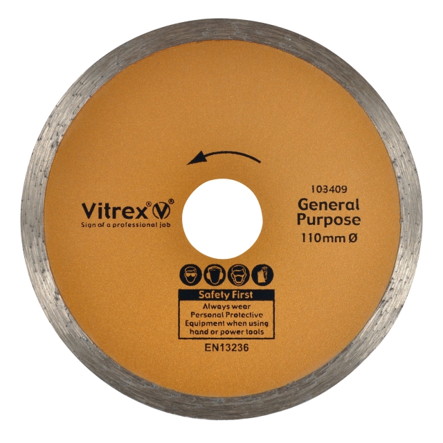 VITREX VITREX 103409 Diamond Blade - 110mm Standard