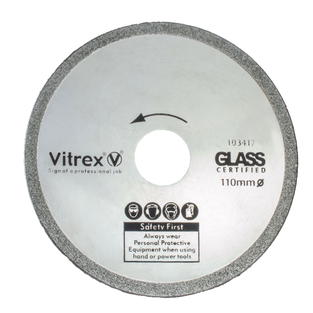 VITREX VITREX 103417 Diamond Blade - 110mm Glass