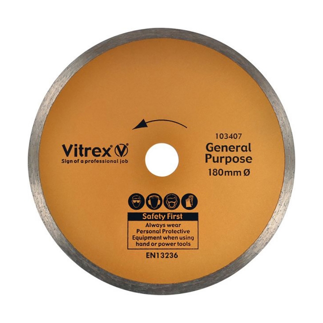 VITREX VITREX 103407 Diamond Blade - 180mm Standard