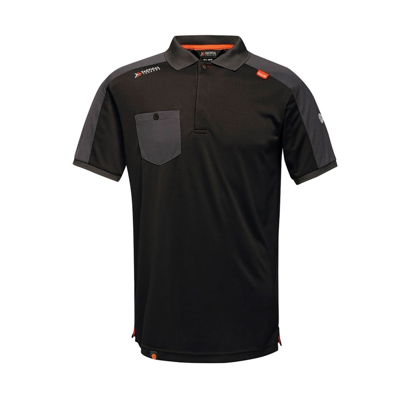 REGATTA REGATTA TRS167 Offensive Wicking Polo Shirt - Black