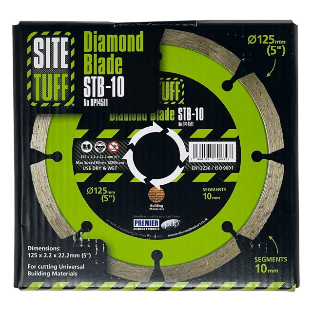 PREMIER DIAMOND PREMIER DIAMOND DP14511 125mm x 22.2mm Build Material Blade