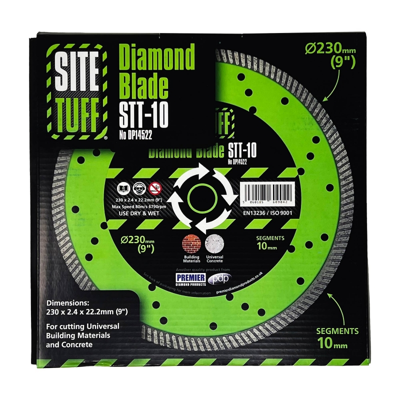 PREMIER DIAMOND PREMIER DIAMOND DP14522 230x2.4x10x22.2mm Turbo Concrete Blade