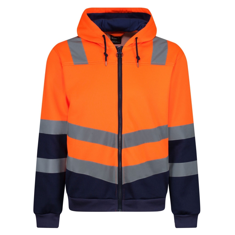 REGATTA REGATTA TRF625 Pro Hi Vis Hoodie - Orange/Navy
