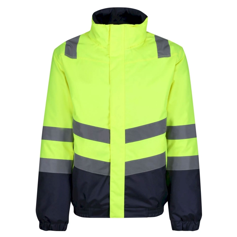 REGATTA REGATTA TRA218 Pro Hi Vis Bomber Jacket - Yellow/Navy