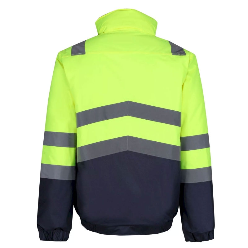 REGATTA REGATTA TRA218 Pro Hi Vis Bomber Jacket - Yellow/Navy