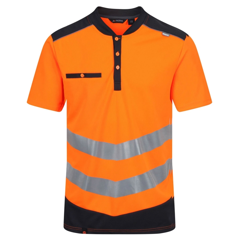 REGATTA REGATTA TRS176 Tactical Hi Vis Polo - Orange/Grey