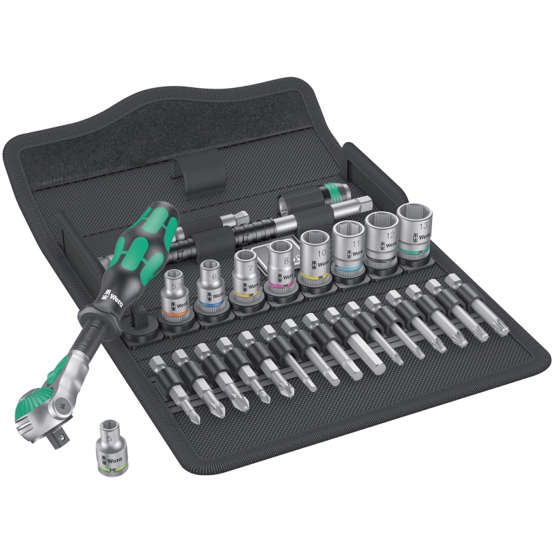 WERA WERA 8100SA6 28 piece Zyklop Speed Socket Set 1/4