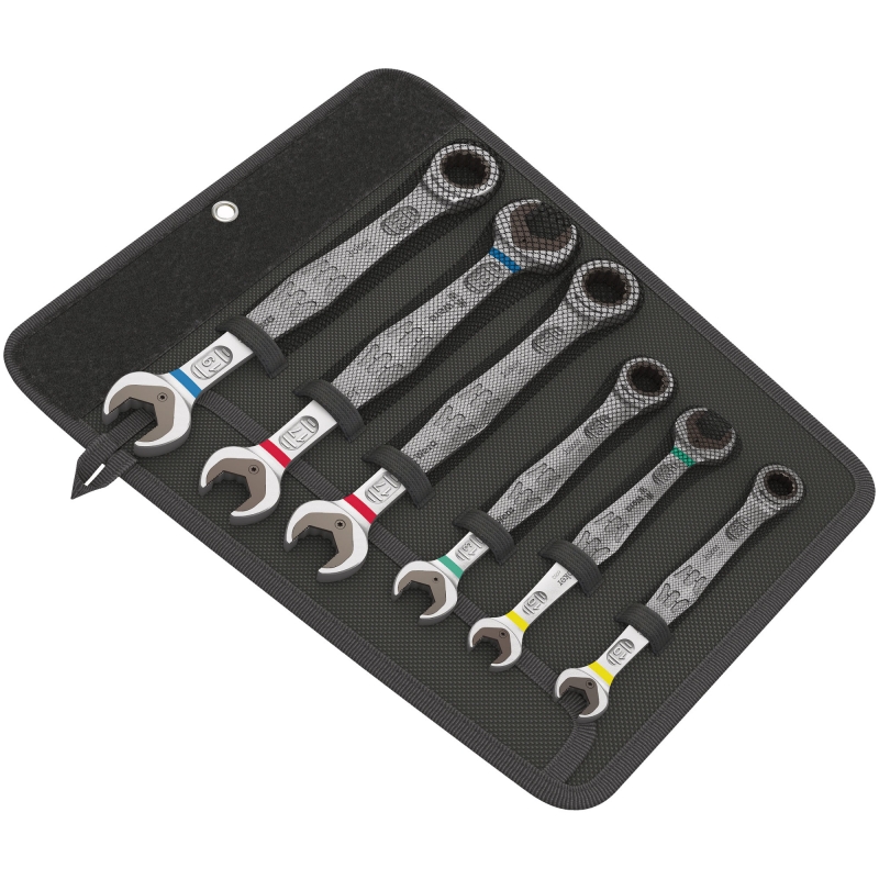 WERA WERA 6000/6002 Joker 6 piece Ratchet Combination / Open Ended Wrench Set