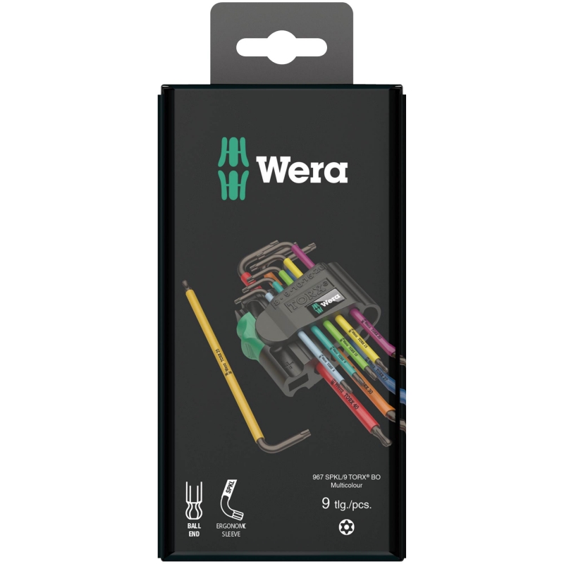 WERA WERA 967S packL/9BO SB 9 piece Torx L-Key Set T8-T40