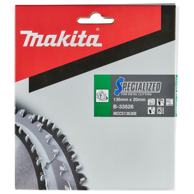 MAKITA MAKITA B-33526 136mm x 20mm 30T Blade - Metal