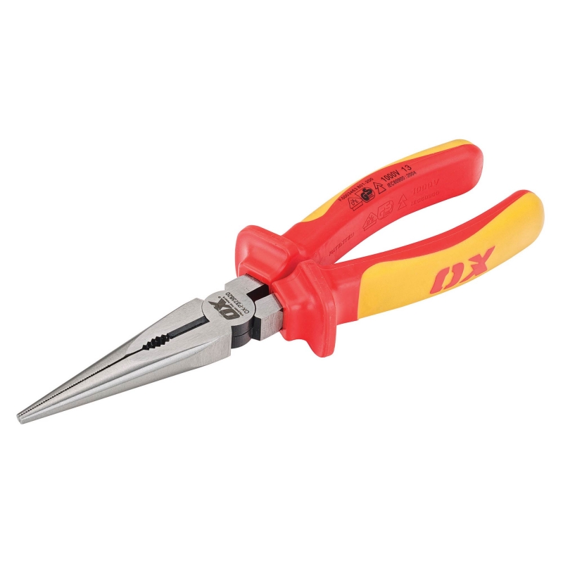 OX TOOLS OX TOOLS OX Pro VDE Long Nose Pliers - 200mm / 8&quot;