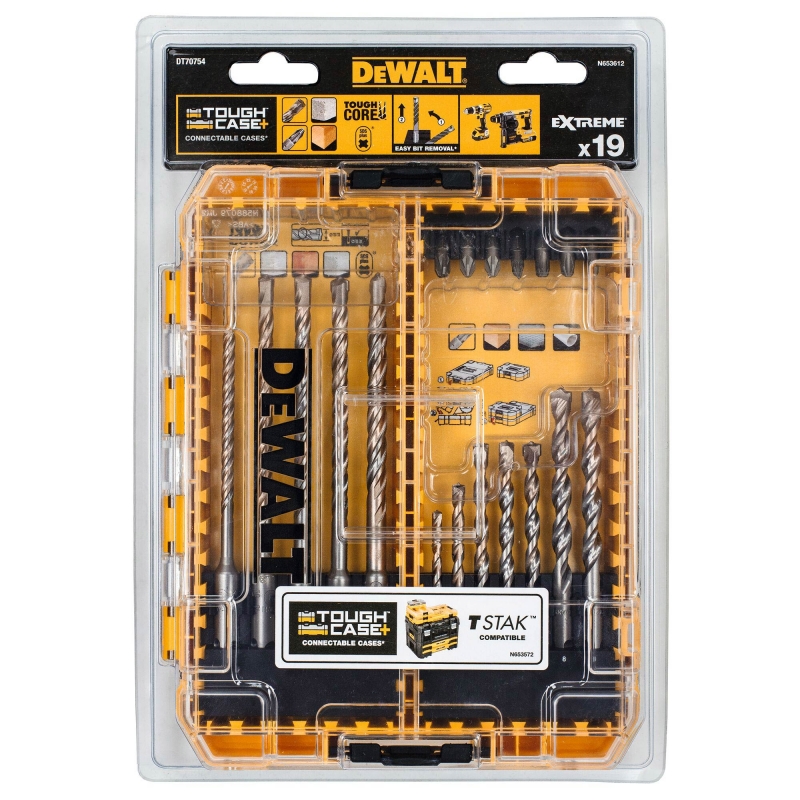 DEWALT DEWALT DT70754 19 Piece SDS Plus/ Masonry Drill/ Screwdriver bit Set