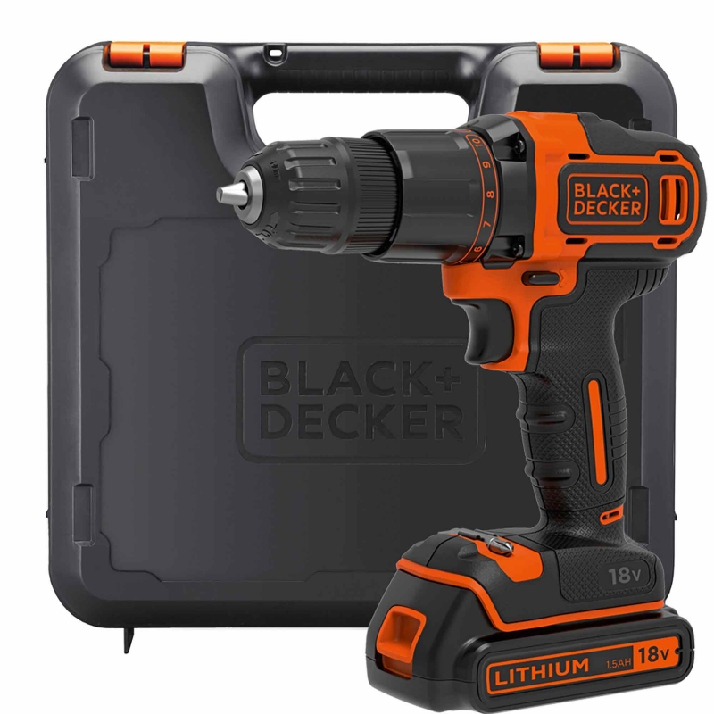 BLACK AND DECKER BLACK AND DECKER BCD700S1K-GB 18v Hammer Drill with 1x1.5ah
Battery