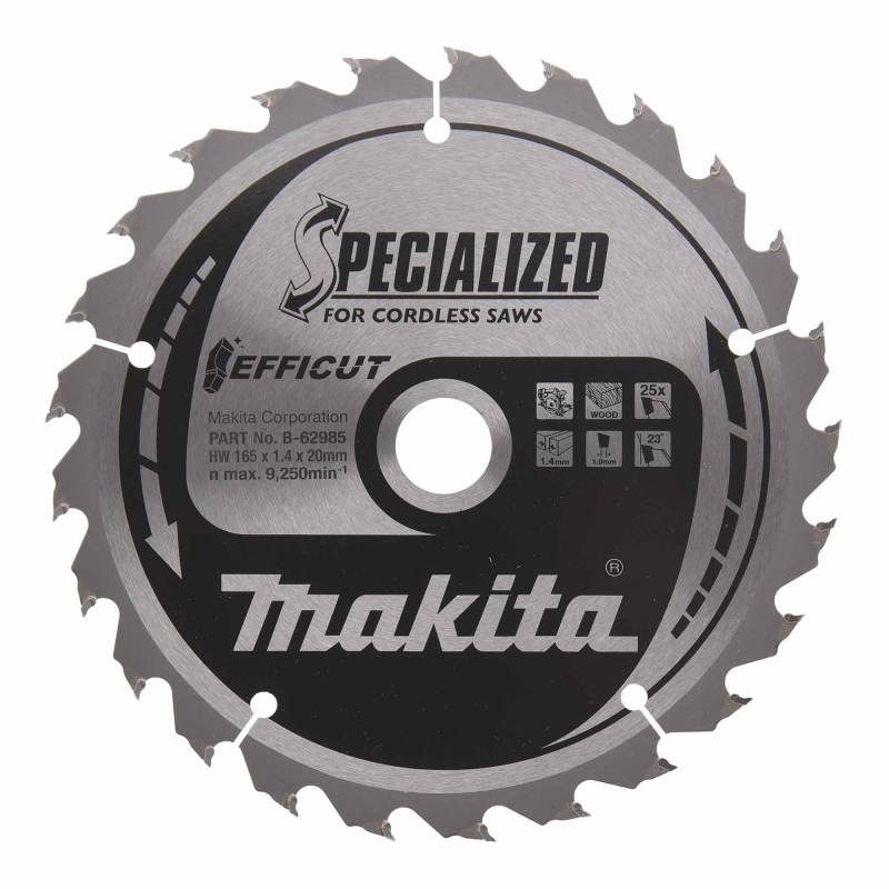 MAKITA MAKITA B-62985 165x20mm 25T Efficut TCT Saw Blade