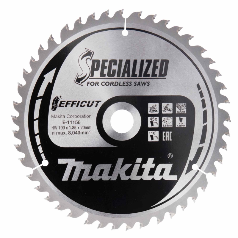 MAKITA MAKITA E-11156 190x20mm 45T Efficut Saw Blade