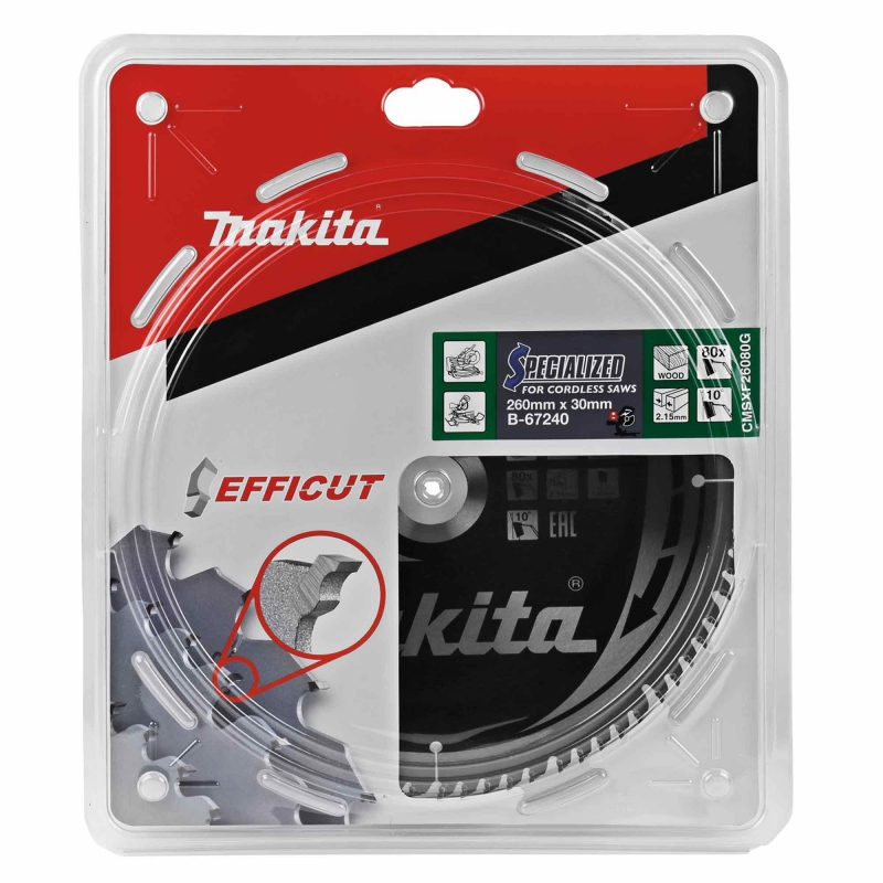 MAKITA MAKITA B-67240 260x30mm 80T Efficut Saw Blade