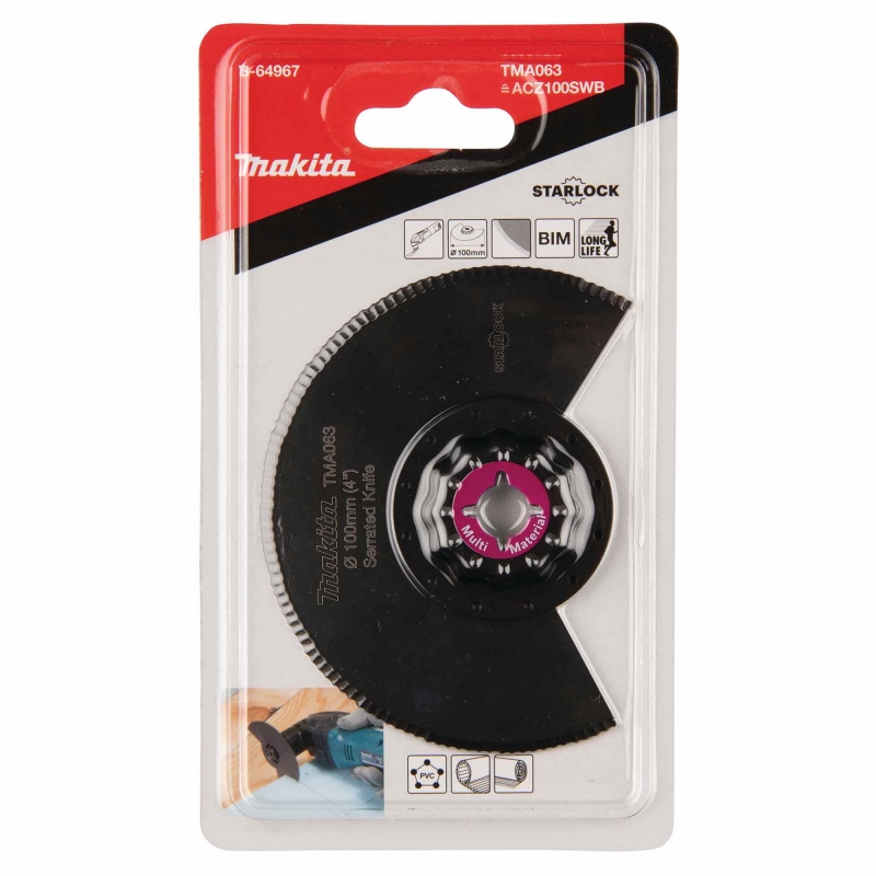 MAKITA MAKITA B-64967 Starlock Serrated Segment 100mm TMA063